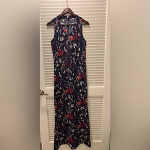 Halogen Navy and Red Floral Top
